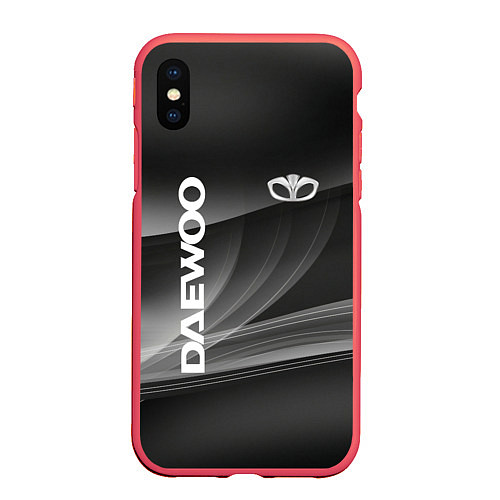 Чехол iPhone XS Max матовый Daewoo - абстракция / 3D-Красный – фото 1