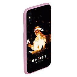 Чехол iPhone XS Max матовый Дзин Сакай в лесу, цвет: 3D-розовый — фото 2
