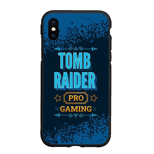 Чехол iPhone XS Max матовый Игра Tomb Raider: pro gaming / 3D-Черный – фото 1
