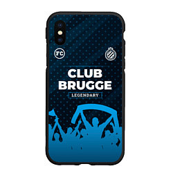 Чехол iPhone XS Max матовый Club Brugge legendary форма фанатов, цвет: 3D-черный