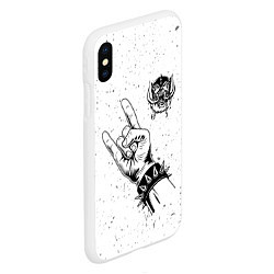 Чехол iPhone XS Max матовый Motorhead и рок символ, цвет: 3D-белый — фото 2