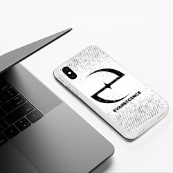 Чехол iPhone XS Max матовый Evanescence с потертостями на светлом фоне, цвет: 3D-белый — фото 2