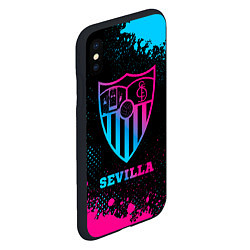 Чехол iPhone XS Max матовый Sevilla - neon gradient, цвет: 3D-черный — фото 2