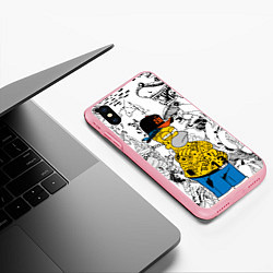 Чехол iPhone XS Max матовый Гомер Симпсон - ярый головорез!, цвет: 3D-баблгам — фото 2