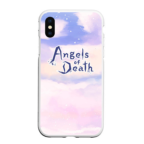 Чехол iPhone XS Max матовый Angels of Death sky clouds / 3D-Белый – фото 1