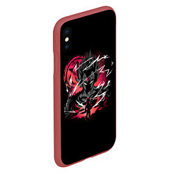 Чехол iPhone XS Max матовый Goku dragon ball аниме, цвет: 3D-красный — фото 2