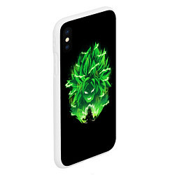 Чехол iPhone XS Max матовый Broly dragon ball аниме, цвет: 3D-белый — фото 2