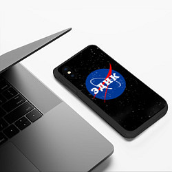 Чехол iPhone XS Max матовый Эдик Наса космос, цвет: 3D-черный — фото 2