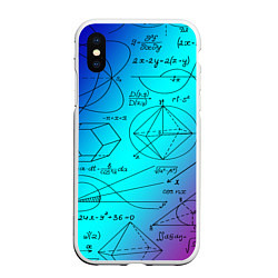 Чехол iPhone XS Max матовый Неоновая формула, цвет: 3D-белый