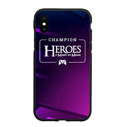 Чехол iPhone XS Max матовый Heroes of Might and Magic gaming champion: рамка с / 3D-Черный – фото 1