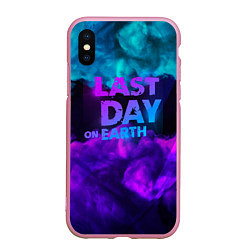 Чехол iPhone XS Max матовый The last of us - абстракция неон, цвет: 3D-розовый