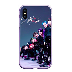 Чехол iPhone XS Max матовый Stray Kids K Idols, цвет: 3D-светло-сиреневый