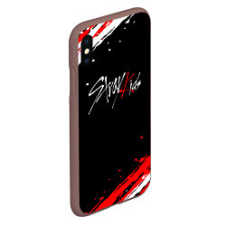 Чехол iPhone XS Max матовый Stray kids - краска, цвет: 3D-коричневый — фото 2