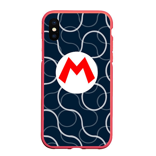 Чехол iPhone XS Max матовый Super Mario Sunshine / 3D-Красный – фото 1