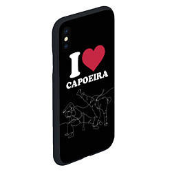 Чехол iPhone XS Max матовый I love Capoeira Battle line, цвет: 3D-черный — фото 2