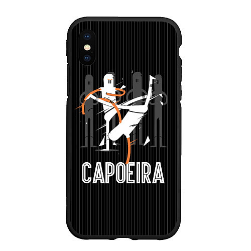 Чехол iPhone XS Max матовый Capoeira - duel / 3D-Черный – фото 1