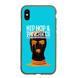 Чехол iPhone XS Max матовый Balaclava hip-hop and pancakes, цвет: 3D-темно-зеленый