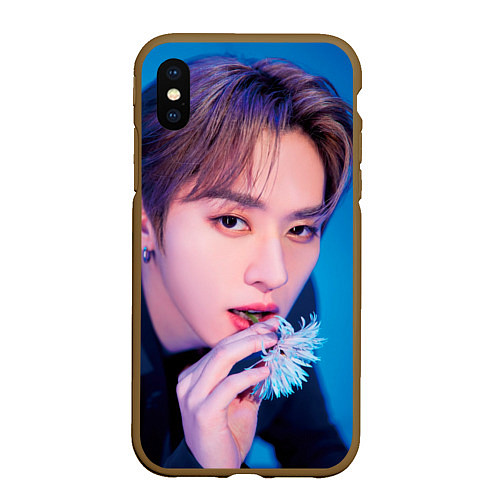 Чехол iPhone XS Max матовый Stray Kids 2nd World Tour Maniac Lee Know / 3D-Коричневый – фото 1