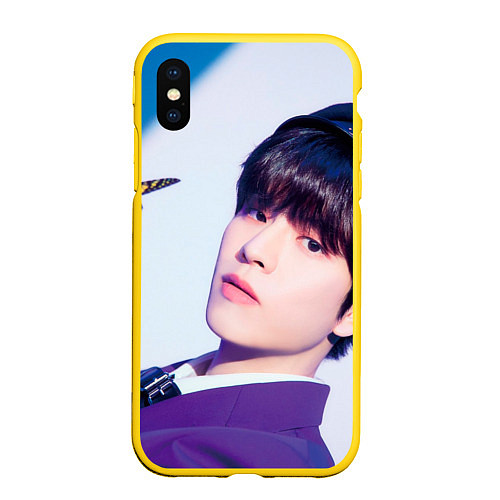 Чехол iPhone XS Max матовый Stray Kids 2nd World Tour Maniac Seungmin / 3D-Желтый – фото 1