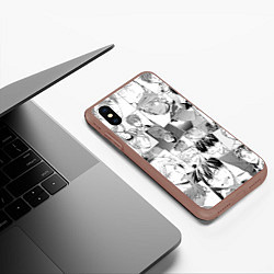 Чехол iPhone XS Max матовый Дарованный паттерн, цвет: 3D-коричневый — фото 2