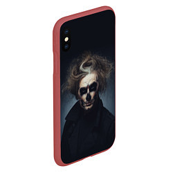 Чехол iPhone XS Max матовый Темный демон, цвет: 3D-красный — фото 2