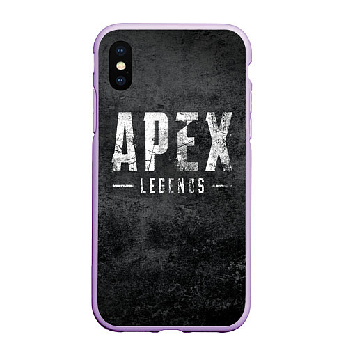 Чехол iPhone XS Max матовый Apex Legends grunge / 3D-Сиреневый – фото 1