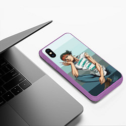 Чехол iPhone XS Max матовый Рохан Кишибе - художник, цвет: 3D-фиолетовый — фото 2