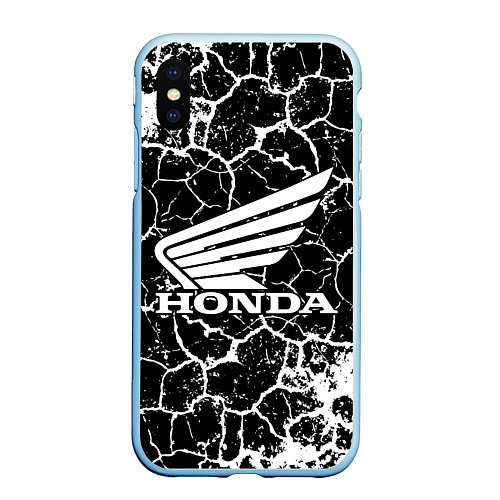 Чехол iPhone XS Max матовый Honda logo арт / 3D-Голубой – фото 1