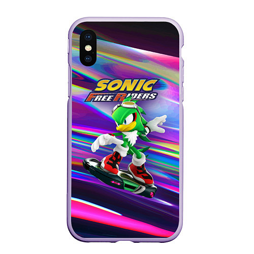 Чехол iPhone XS Max матовый Jet-the-hawk - Sonic Free Riders / 3D-Светло-сиреневый – фото 1