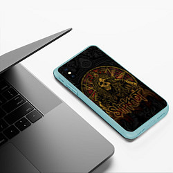 Чехол iPhone XS Max матовый Slipknot - death, цвет: 3D-мятный — фото 2