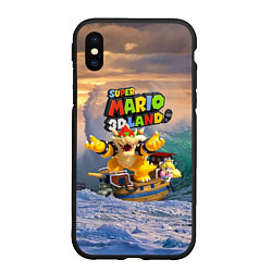 Чехол iPhone XS Max матовый Принцесса Персик на корабле Боузера - Super Mario