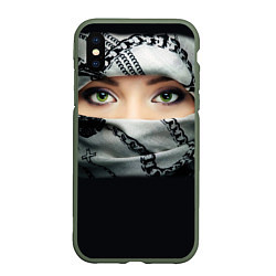 Чехол iPhone XS Max матовый Зеленоглазая девушка в хиджабе