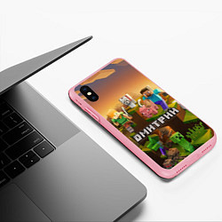 Чехол iPhone XS Max матовый Дмитрий Minecraft, цвет: 3D-баблгам — фото 2