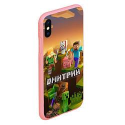 Чехол iPhone XS Max матовый Дмитрий Minecraft, цвет: 3D-баблгам — фото 2