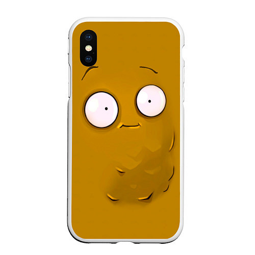 Чехол iPhone XS Max матовый Plants vs Zombies Орешек / 3D-Белый – фото 1