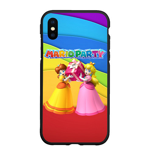 Чехол iPhone XS Max матовый Mario Party - Nintendo / 3D-Черный – фото 1