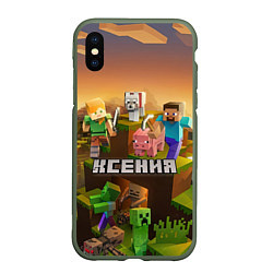 Чехол iPhone XS Max матовый Ксения Minecraft