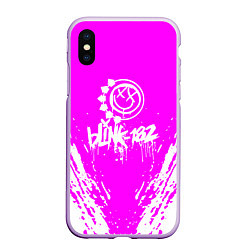 Чехол iPhone XS Max матовый Blink 182 краска, цвет: 3D-сиреневый