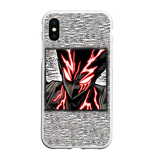 Чехол iPhone XS Max матовый Garou Rage Mode / 3D-Белый – фото 1