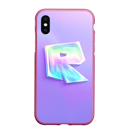 Чехол iPhone XS Max матовый Roblox gradient / 3D-Малиновый – фото 1