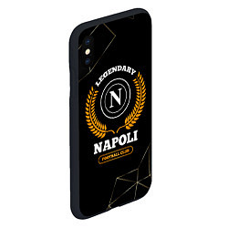 Чехол iPhone XS Max матовый Лого Napoli и надпись legendary football club на т, цвет: 3D-черный — фото 2