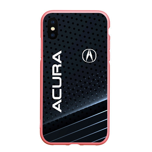 Чехол iPhone XS Max матовый Acura карбон / 3D-Баблгам – фото 1