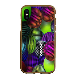 Чехол iPhone XS Max матовый Трехмерные разноцветные шары