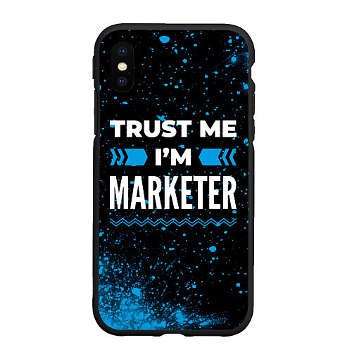 Чехол iPhone XS Max матовый Trust me Im marketer dark / 3D-Черный – фото 1