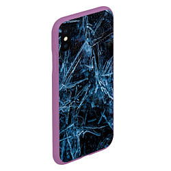Чехол iPhone XS Max матовый Ледяная планета, цвет: 3D-фиолетовый — фото 2