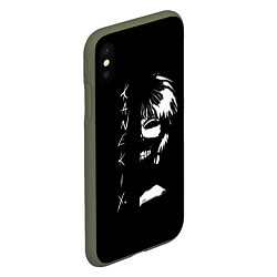 Чехол iPhone XS Max матовый Tokyo Ghoul Kaneki Ken - anime, цвет: 3D-темно-зеленый — фото 2