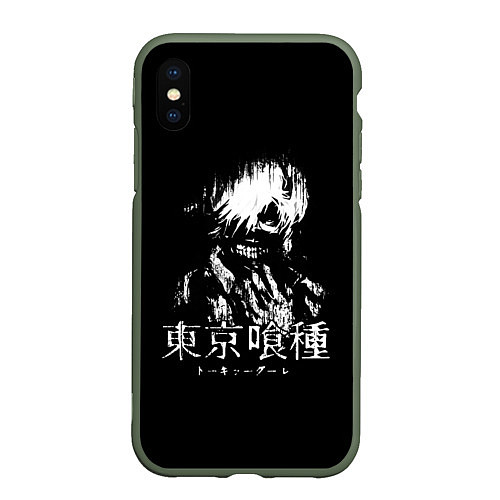 Чехол iPhone XS Max матовый Kaneki Ken: Tokyo Ghoul / 3D-Темно-зеленый – фото 1