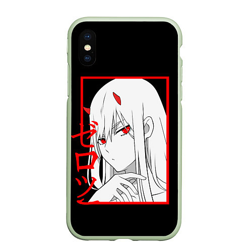 Чехол iPhone XS Max матовый Darling in the Franxx: 02 / 3D-Салатовый – фото 1