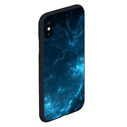 Чехол iPhone XS Max матовый Blue stars, цвет: 3D-черный — фото 2