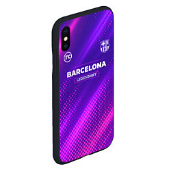 Чехол iPhone XS Max матовый Barcelona legendary sport grunge, цвет: 3D-черный — фото 2